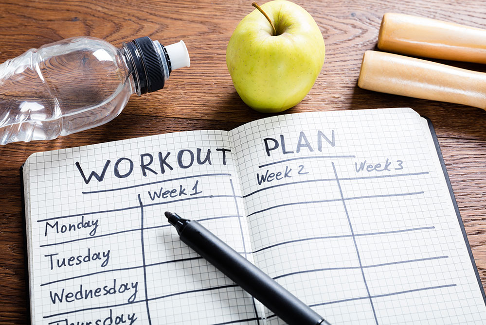 workout plan notebook